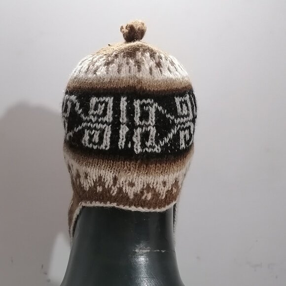 Chullo Hat Knitted Wool Winter Warm Andean Mountains Cusco - Picture 5 of 9